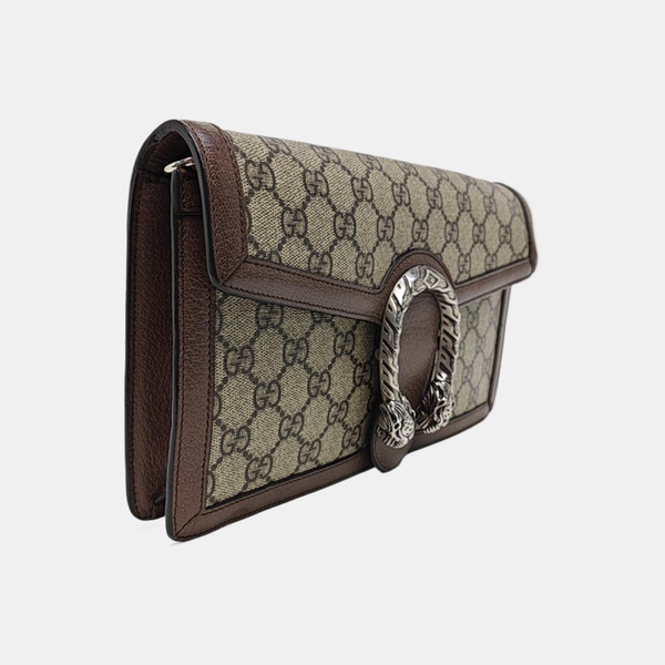 Authenticated pre-owned Dionysus Monogram Coated Canvas Beige - Clutch at Looply