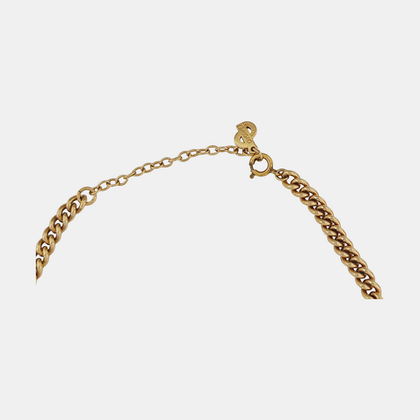 Twist Round Metal Gold Necklace
