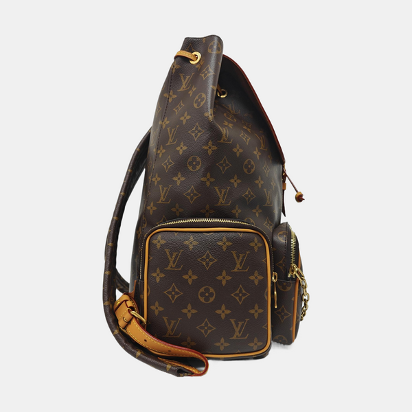 TRIO Monogram Coated Canvas Brown