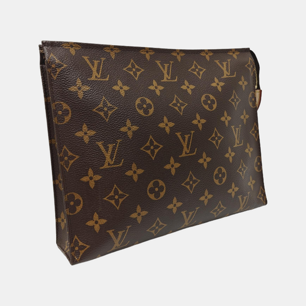 TOILET POCKET 26 Monogram Coated Canvas Brown
