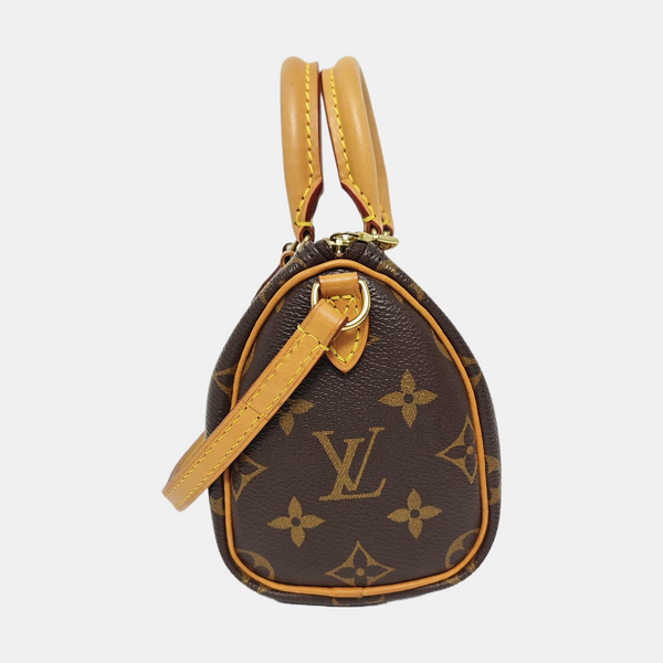 SPEEDY Nano Monogram Coated Canvas Brown