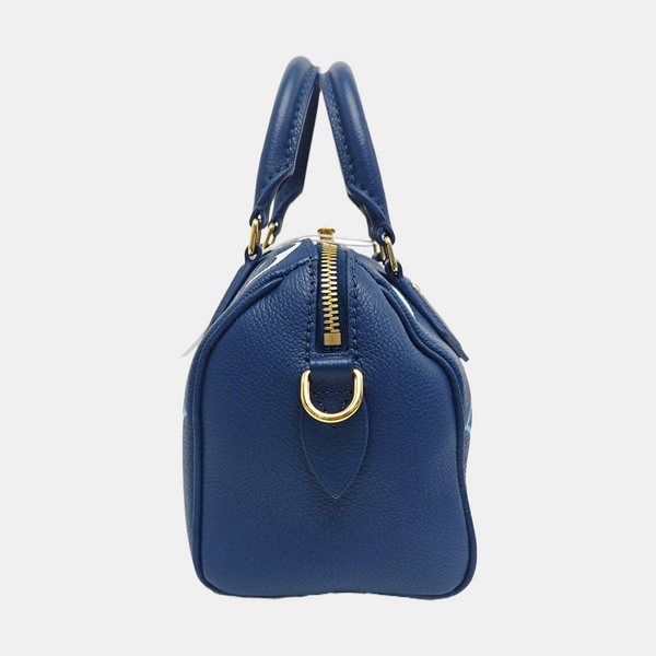 SPEEDY 20 Monogram Calfskin Blue