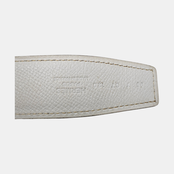 Leather Belt White