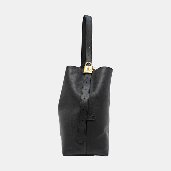 LOW KEY HOBO MM Monogram Calfskin Black