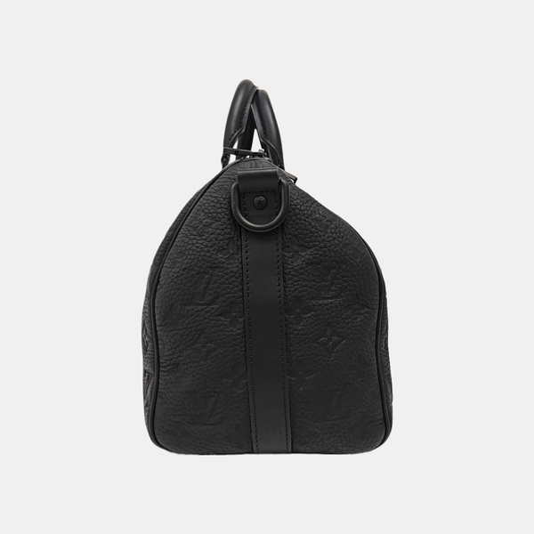 KEEPALL 35 Monogram Calfskin Black