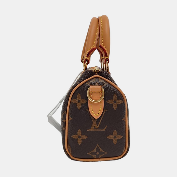 SPEEDY Nano Monogram Coated Canvas Brown