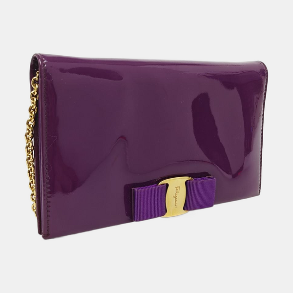 Calfskin Shoulder Bag Purple