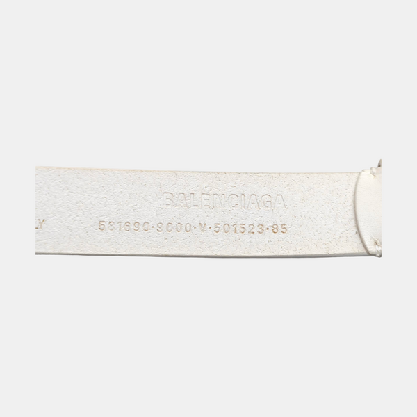 Leather Belt White