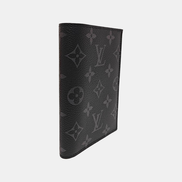 Monogram Coated Canvas Card Holder Gray