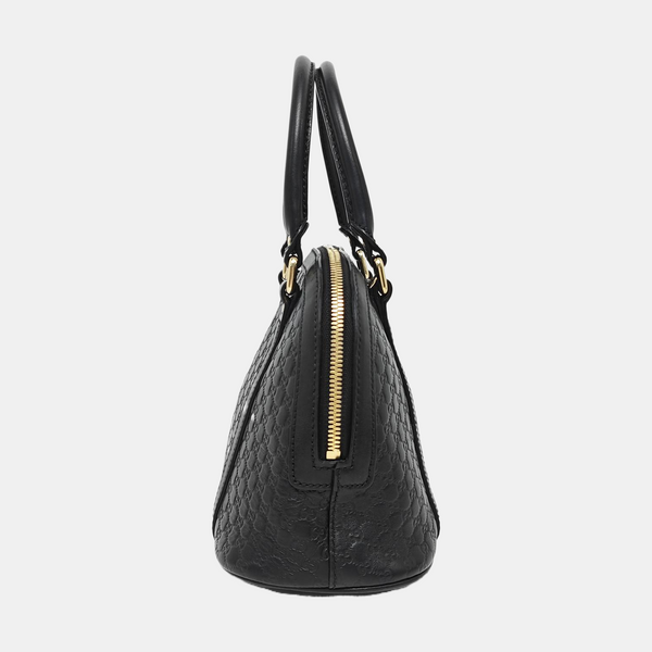 Microguccissima Monogram Calfskin Black
