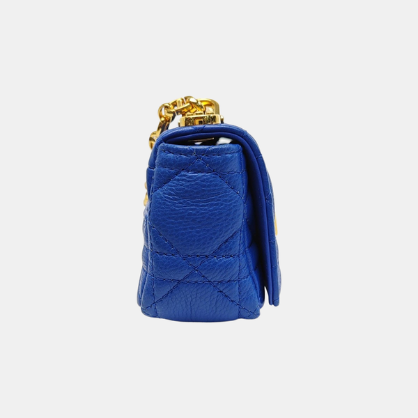 Dior Caro Super Mini Cannage Calfskin Blue