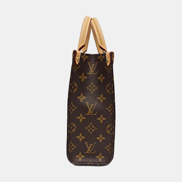 SAC PLAT BB Monogram Coated Canvas Brown