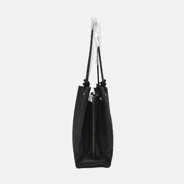 Monogram Canvas Tote Bag Black