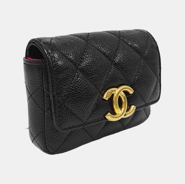 Quilted Grained Calfskin Black