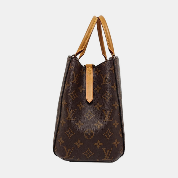 MONTAIGNE MM Monogram Coated Canvas Brown