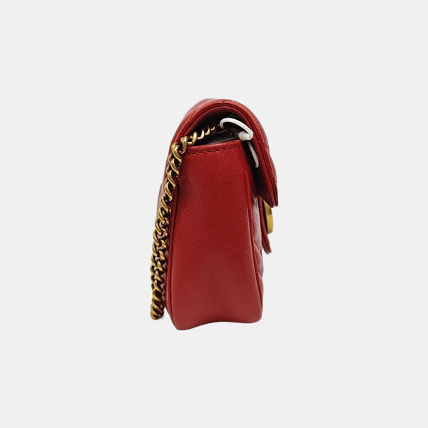 GG Marmont Mini Quilted Calfskin Red