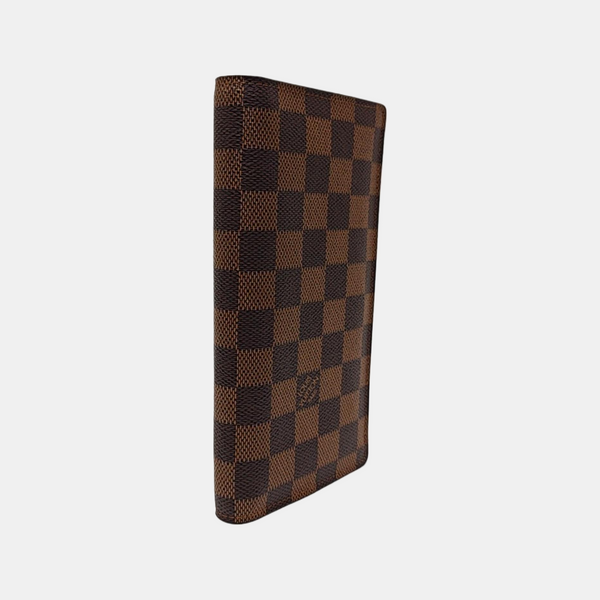Damier Ebene Coated Canvas Clutch Brown