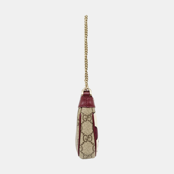 Monogram Fabric Top Handle Bag Mini Brown