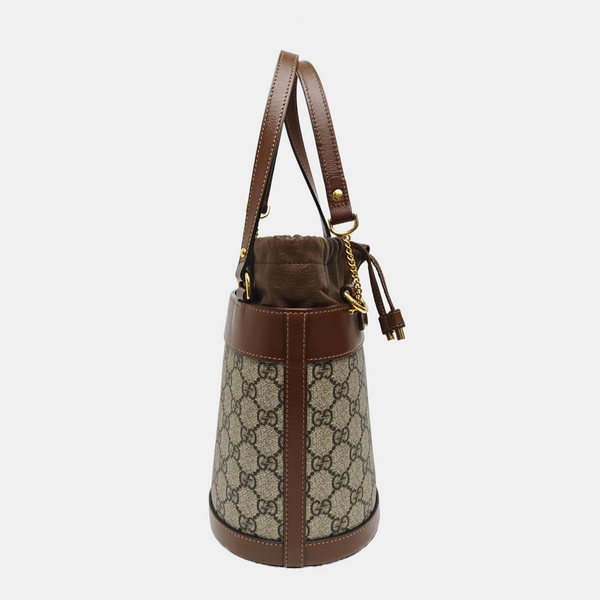 Horsebit 1955 Small Coated Canvas Beige