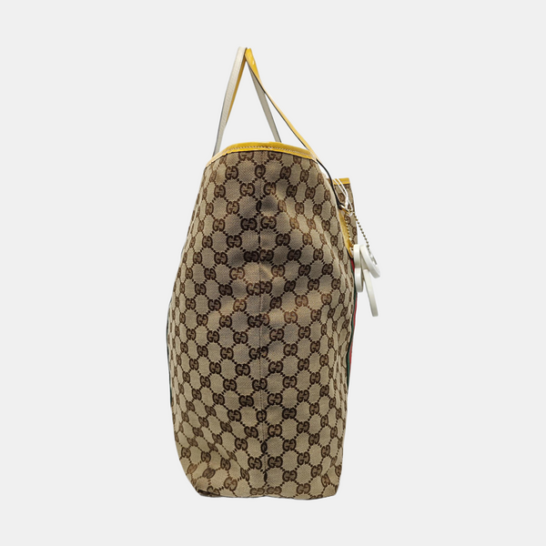 Monogram Canvas Tote Bag Beige