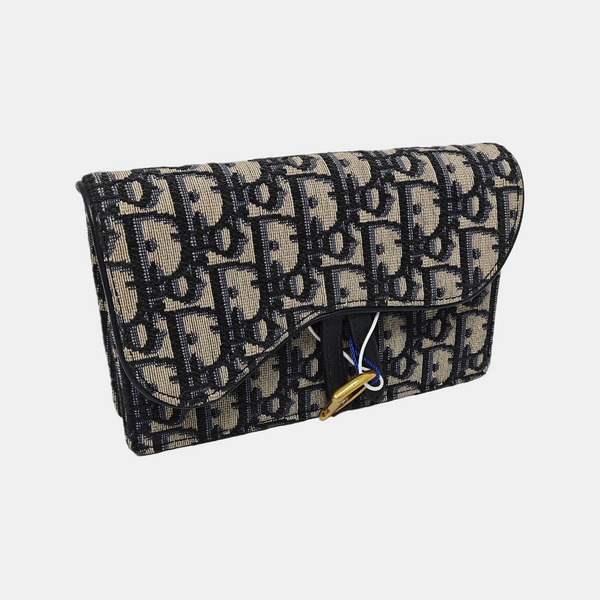 Saddle Monogram Canvas Azul