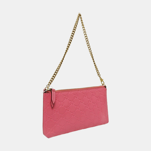 Monogram Calfskin Top Handle Bag Pink