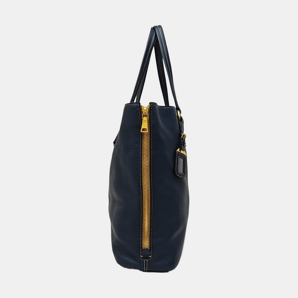 Calfskin Tote Bag Blue