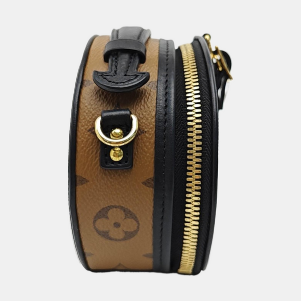 BOITE CHAPEAU Mini Monogram Coated Canvas Brown
