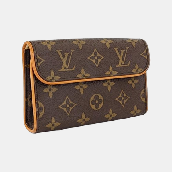 FLORENTINE Monogram Coated Canvas Brown