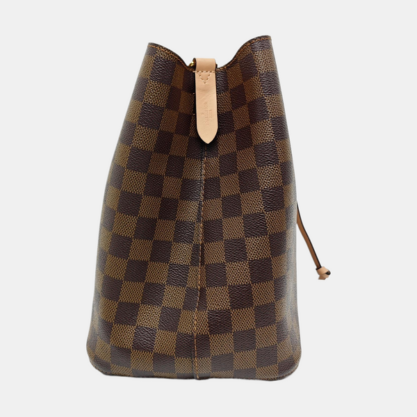 NÉONOÉ MM Damier Ebene Coated Canvas Brown