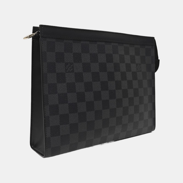 Pochette Voyag MM Damier Graphite Coated Canvas Gray