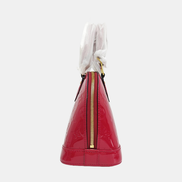 ALMA BB Monogram Patent Leather Red