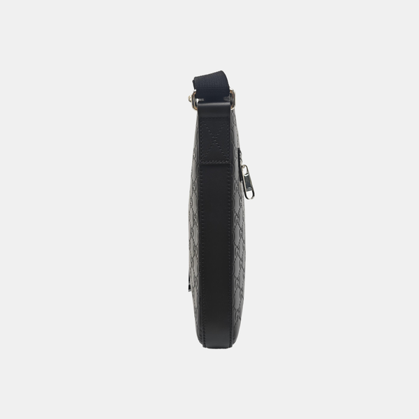 Signature Medium Monogram Calfskin Black