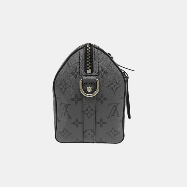 KEEPALL Monogram Coated Canvas Black
