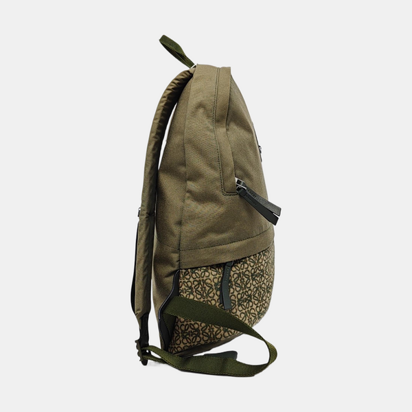 Monogram Fabric Backpack Green