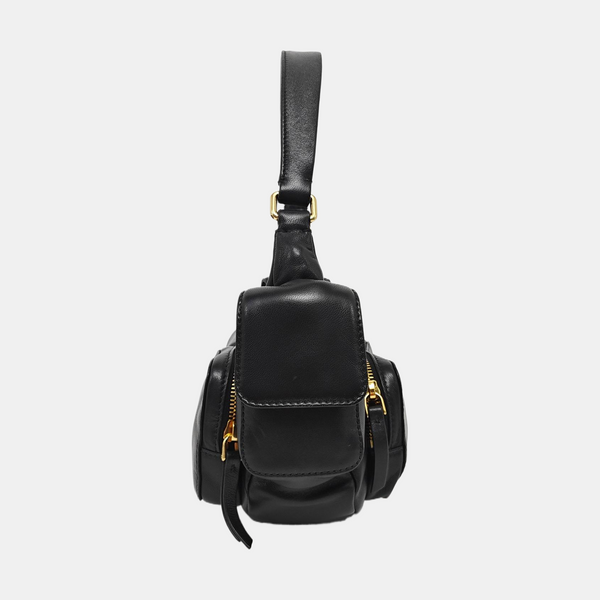 Lambskin Shoulder Bag Black