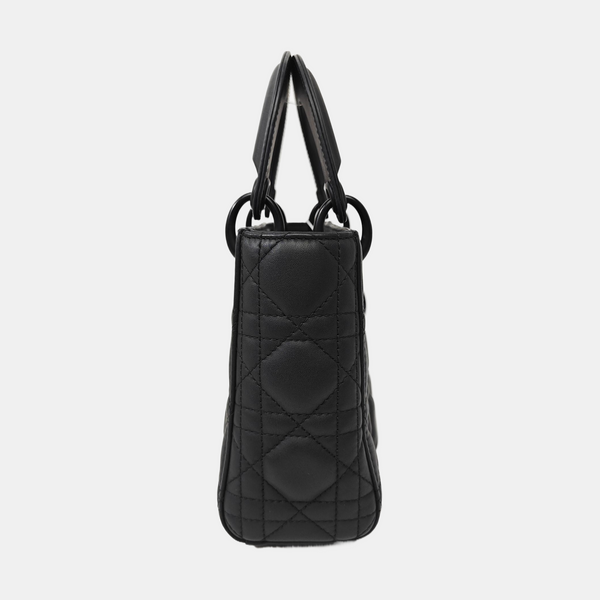 Lady Dior Mini Cannage Calfskin Black