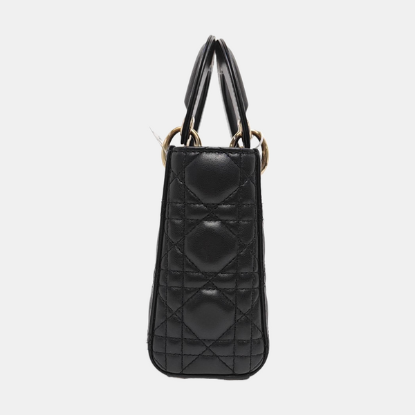 Lady Dior Mini Cannage Lambskin Black