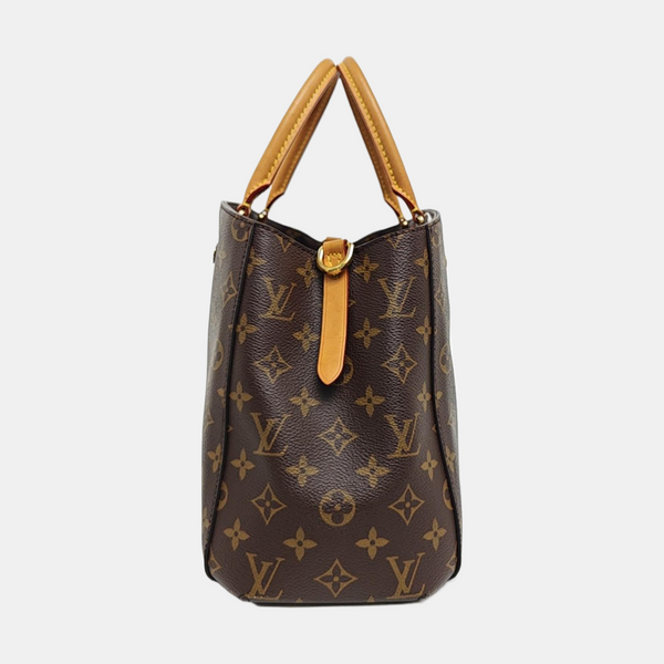 MONTAIGNE Monogram Coated Canvas Brown