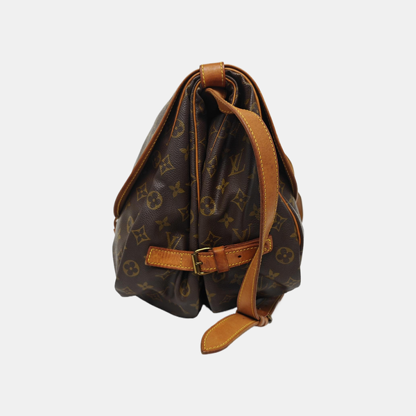 SAUMUR 35 Monogram Coated Canvas Brown