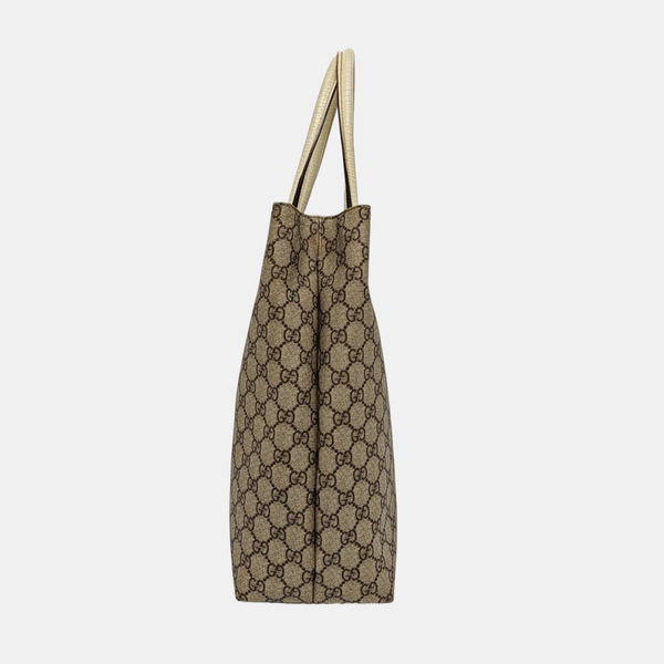 Monogram Coated Canvas Tote Bag Beige