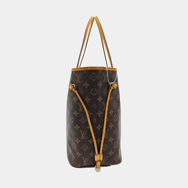 NEVERFULL MM Monogram Coated Canvas Brown