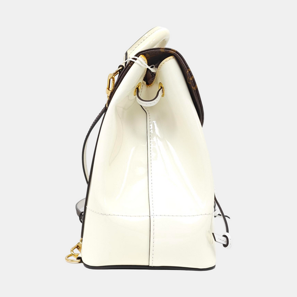 HOT SPRINGS MM Monogram Patent Leather White