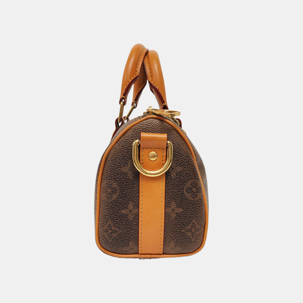 KEEPALL Monogram Coated Canvas Brown