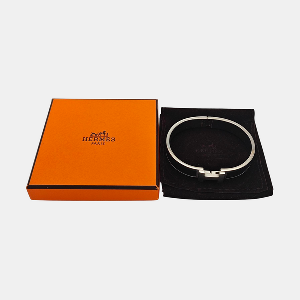 Clic Hh Metal Silver Bangle