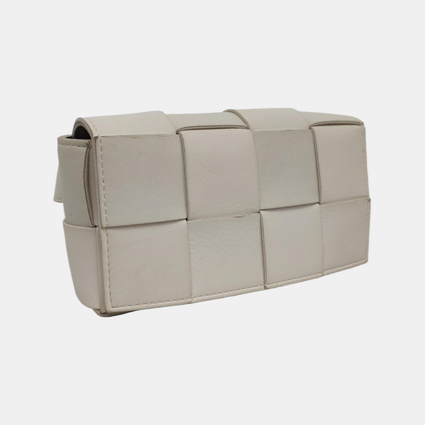 Authenticated pre-owned Cassette Lambskin White - Belt Bag at Looply