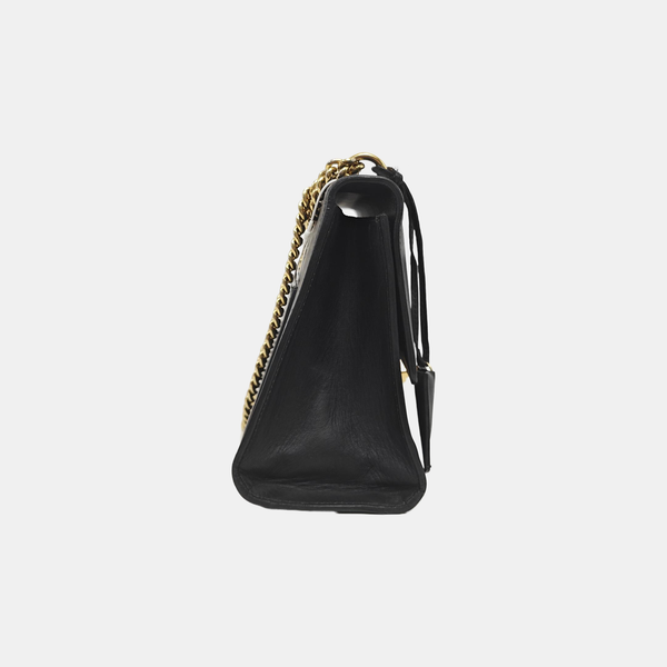 Padlock Medium Calfskin Black