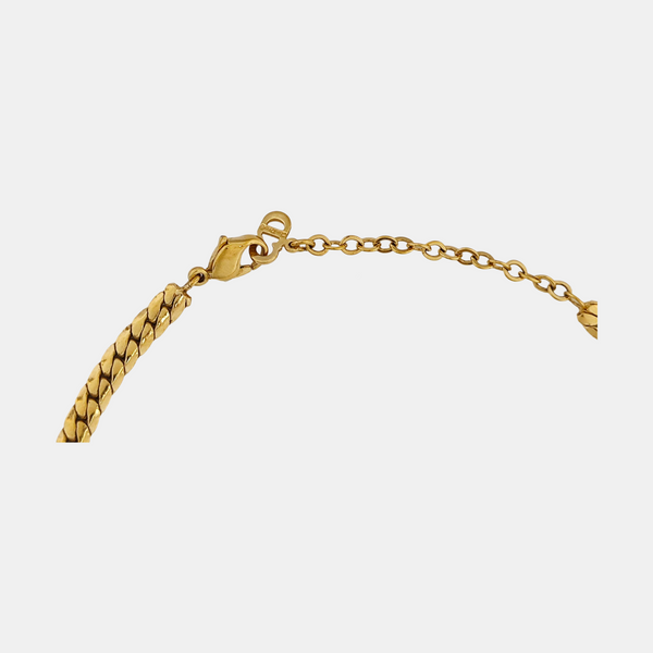 Twist Round Metal Gold Necklace