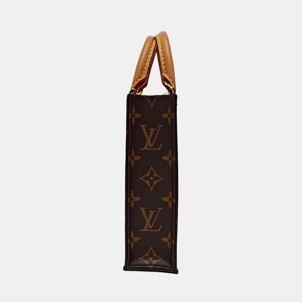 Authenticated pre-owned SAC PLAT Mini Monogram Coated Canvas Brown - Tote Bag at Looply