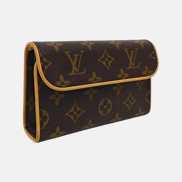 FLORENTINE Monogram Coated Canvas Brown